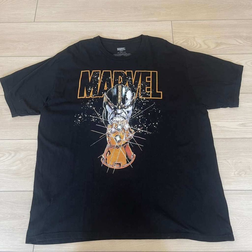 Marvel Thanos Infinity Gauntlet Graphic T-Shirt Black Mens Size 2XL‎